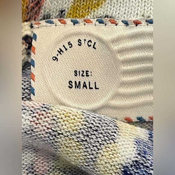 Anthropologie Postmark Jacaranda Floral Knit Top Womens Small‎ Draped Cowl Neck - Picture 7 of 8